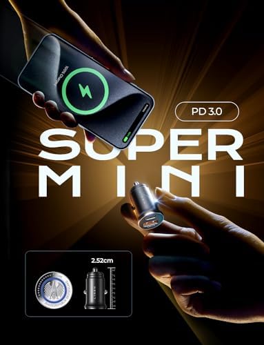 LISEN 54 W Dual Port Super Fast Car Charger for i Phone 16 & Samsung Galaxy S25 Ultra – 35-Minute Rapid Charge with Durable Alloy Design – Universal Compatibility for All Devices – Perfect for Road Trips and Daily Commutes