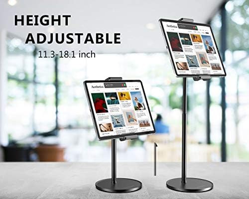 Ergonomic Aluminum Tablet Stand for i Pad Pro, Mini, Air & Surface Pro – Adjustable Multi-Angle Holder for 4.7” to 13” Screens – Lightweight & Portable Dock for Enhanced Comfort and Productivity