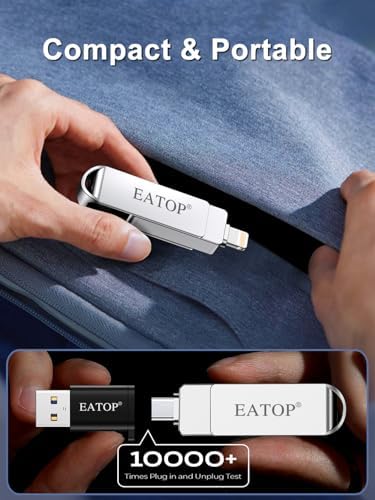 512 GB USB Flash Drive for i Phone & i Pad – Effortless Photo and Video Backup, Multi-Compatible Storage Solution for Android and PC, Plug & Play Convenience, High-Speed Data Transfer, Stylish Dark Gray Design – Your Ultimate Memory Management Accessory