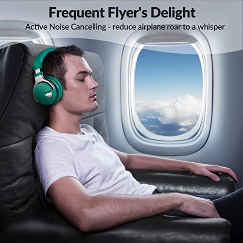 Silensys E7 Elite Wireless Over-Ear Headphones: Unmatched Active Noise Cancellation, Deep Bass Sound Experience, Luxurious Protein Ear Cushions, 30-Hour Battery Life – Your Perfect Bluetooth Companion for Travel, Work, and Daily Adventures in Elegant Black Design
