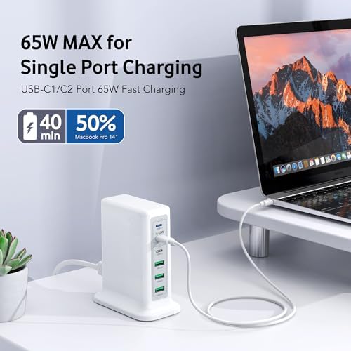 LCGENS 20 W Dual Port USB C Wall Charger Block – 2-Pack Fast Charging Power Adapter for i Phone 11/12/13/14/15/16 Pro Max, i Pad Pro, Samsung Galaxy – Portable and Efficient Charging Solution for Multiple Devices
