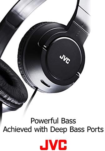 Vibrant Blue JVC HASR185 A On-Ear Headphones – Ultra-Lightweight Foldable Design for Effortless Portability, Built-In Mic for Hands-Free Calls, Exceptional Sound Quality for Music Enthusiasts and Busy Professionals