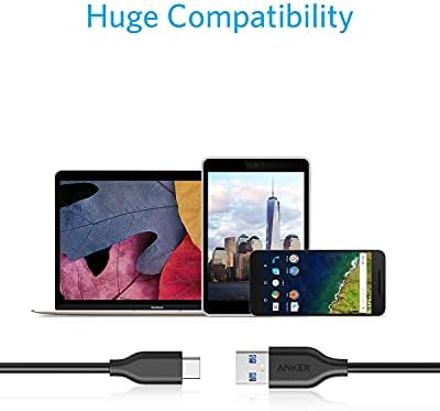 Anker Powerline 3.0 USB A to USB C Fast Charging Cable – 10 FT Durable Charger Cord with 56 k Ohm Resistor for Samsung Galaxy Note S8/S9 & Universal Compatibility – Tangle-Free & High-Speed Data Transfer for Ultimate Convenience