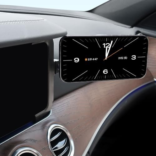 Custom-Fit FICS Car Phone Holder for Mercedes-Benz E-Class (W213) 2017-2023 & CLS (C257) 2019-2023 – Seamless Navigation Mount with 360-Degree Rotation for Enhanced Driving Experience – Premium Interior Accessory for Hands-Free Use and Optimal Device Display