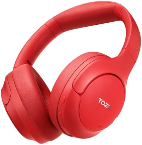Unleash Superior Sound with TOZO HT2 Wireless Over-Ear Headphones – Advanced Noise Cancellation, Customizable EQ, and 60-Hour Battery Life for Ultimate Listening on the Go or at Home
