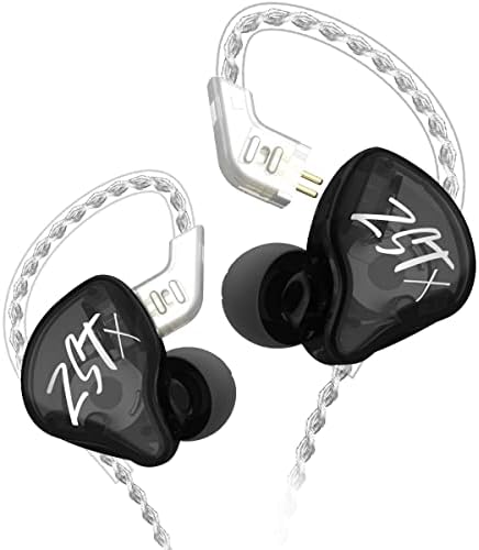 KZ ZST X Hybrid Dual Driver In-Ear Monitors – Premium Hi-Fi Stereo Earbuds with Detachable Cable for Audiophiles & Musicians, Ergonomic Design for Ultimate Comfort, Enhanced Audio Clarity & Precision, Lightweight & Portable for On-the-Go Listening in Cyan