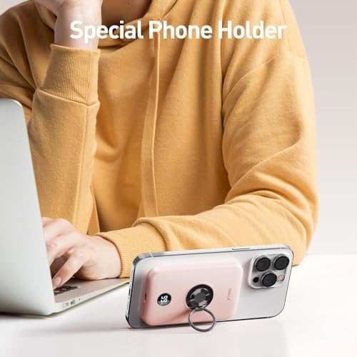 Revolutionize Your Charging Routine with the i WALK 6000 m Ah Magnetic Power Bank – Sleek Wireless Charger with Finger Ring for Effortless Handling, Fast USB-C Connectivity, and Real-Time LED Battery Display – Perfectly Compatible with i Phone 16 Series, 15, 14, 13, and 12 – Experience Seamless Power on the Go!