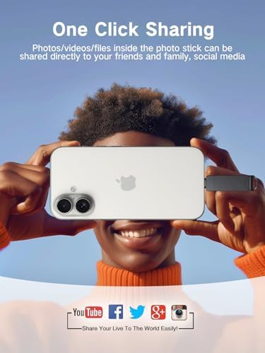 256 GB Rose Gold Flash Drive for i Phone & i Pad – Instant Storage Expansion, Plug & Play USB Memory Stick for Photos, Videos, and Backups – Compatible with Android & PC – Fast Transfer Speeds, No App Required, Ideal for Travel and Seamless Media Playback