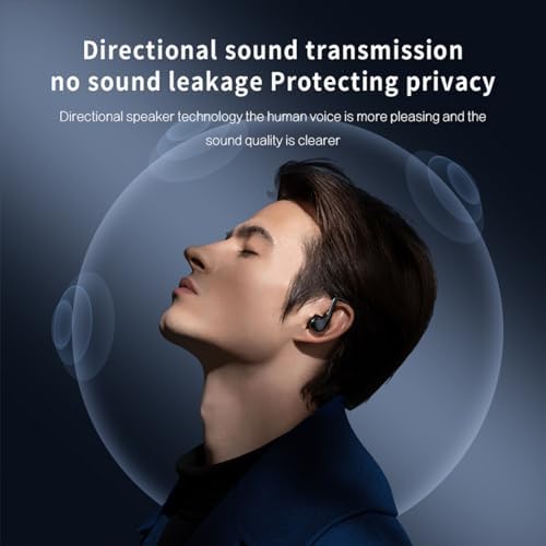Open-Ear Bluetooth 5.3 Wireless Earbuds with Noise Cancelling – Waterproof Bone Conduction Sports Headphones for Active Lifestyles – 60 Hours Playtime & Enhanced Device Compatibility