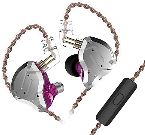 KZ ZS10 Pro 5-Driver Hi-Fi In-Ear Monitor Earphones – Premium Hybrid Metal Earbuds with Advanced Noise Cancelling for Audiophiles – Ergonomically Designed for Comfort and Universal Device Compatibility