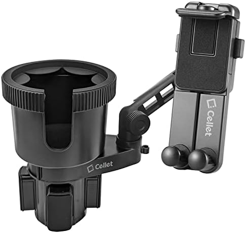 Revolutionary Car Cup Holder Phone Mount with Integrated Snack Tray – Ultimate Compatibility for i Phone, Samsung Galaxy, LG, Moto & Google Pixel – Hands-Free Convenience & 360-Degree Rotation for Safe Driving Enjoyment