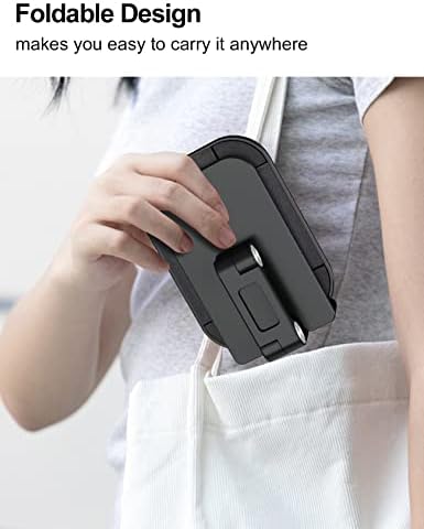 Transform Your Workspace with the OCYCLONE Adjustable Phone Stand & Cable Organizer Set – Versatile Foldable Holder for 4.7″ to 13″ Devices, Personalized Viewing Heights, and Effortless Portability for Home and Office Efficiency