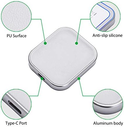 Sleek Silver Wireless Charging Dock for Air Pods Pro 2/3 & Air Pods 2 – Fast, Universal Power Solution for Effortless Charging Anywhere – Modern Aluminum Alloy Design for Home, Office, and Travel Convenience