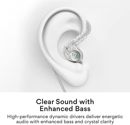 MEE audio M6 Sport Wired Earbuds – Premium Noise-Isolating Headphones with Dynamic Bass Sound, Sweatproof Design for Running and Workouts, Memory Wire Earhooks for Ultimate Comfort, 3.5 mm Jack Compatibility (Black) – Elevate Your Active Lifestyle with Unmatched Audio Quality