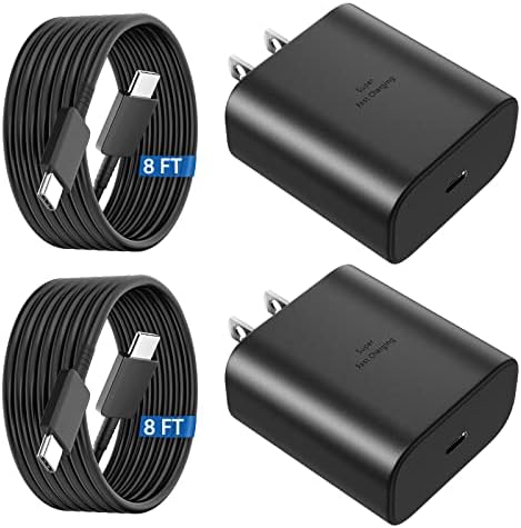Super Fast 45 W Samsung USB-C Charger with 10 FT Pink Cable – Ultimate Charging Solution for Galaxy S25/S24/S23 Ultra, Stylish & Efficient Power Adapter for Quick Device Boosts and Enhanced Compatibility