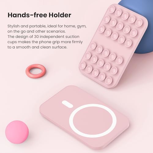 Revolutionary Patented Magnetic Suction Grip Mount for i Phone & Android – Effortless Hands-Free Phone Holder in Deep Blue, Perfect for Content Creators, Capture Stunning Selfies and Videos, Ultimate Compatibility with Mag Safe and Standard Cases, Portable and Stylish Design for On-the-Go Use