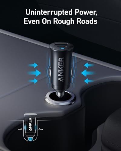 Anker 30 W Dual-Port USB-C Car Charger – High-Speed Power IQ 3.0 Adapter for i Phone 16/15/14/13/12 & Samsung Galaxy S25/S24/S23/S22/S21 – Compact Car Cigarette Lighter Charger for i Pad Pro & Air Pods – Reliable Fast Charging Solution for Road Trips and Daily Commutes