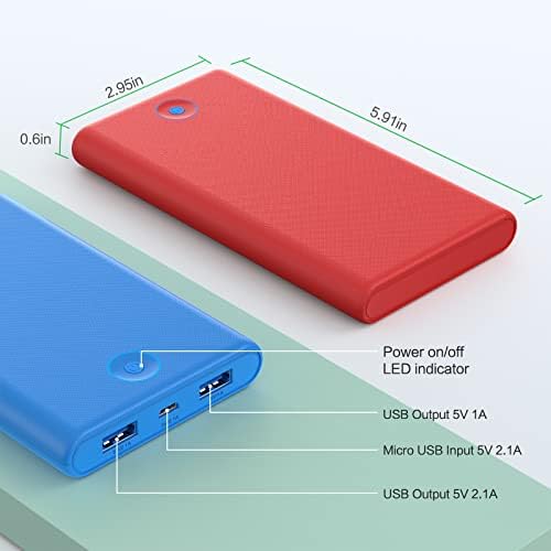 Ultra-Slim 20,000 m Ah Power Bank Duo – Fast Charging Portable Charger with Dual USB Outputs for i Phone 16/15/14/13/12/X and Samsung S24/S23 – Lightweight External Battery Pack for On-the-Go Power Solutions