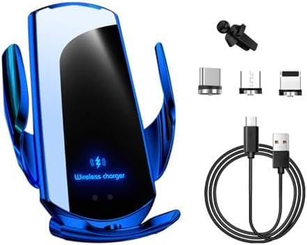15 W Fast Charging Wireless Car Charger Mount – Universal Air Vent Phone Holder with Smart Sensor Technology for Quick Power-Ups, Sleek Silver Design, Enhanced Compatibility for Most Smartphones – Ideal Automotive Accessory for Safe, Hands-Free Navigation