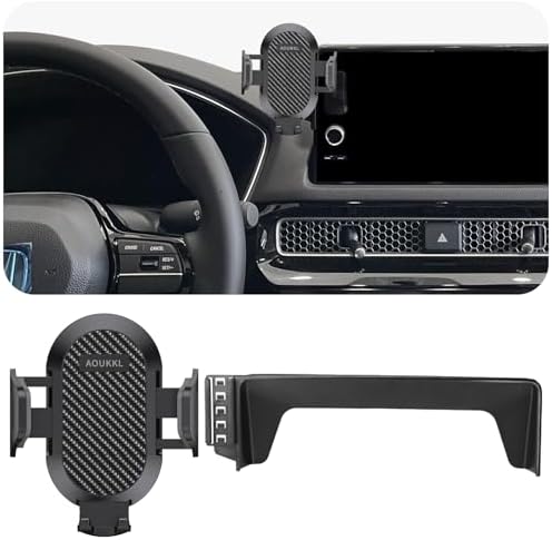 Secure and Stylish Car Phone Holder for Honda Civic 2012-2015 – Ultimate 360-Degree Rotation Mount for Thick Cases, Compatible with 4.7-7 Inch Smartphones | Effortless Installation for Enhanced Driving Convenience