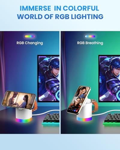 Travel-Ready Joy Geek 3-in-1 Wireless Charging Station – Fast Mag-Safe Charger for i Phone 16-12 Series, Apple Watch Series 10-2, and Air Pods Pro – Ultimate Compatibility and Speed for On-the-Go Lifestyle