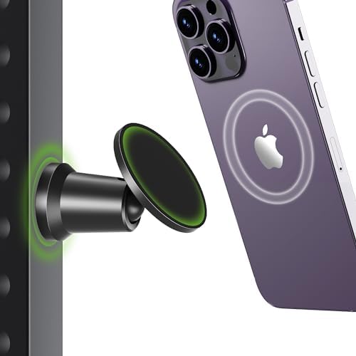 Revolutionize Your Workout with the Elitehood 360° Dual Magnetic Phone Holder – Featuring 20 Ultra-Strong Magnets for Unmatched Stability, Mag Safe Compatibility for i Phone 15/14/13/12 Pro Max/Plus/Mini, and Customizable Viewing Angles for Hands-Free Access During Intense Gym Sessions – The Ultimate Heavy-Duty Phone Mount for Fitness Enthusiasts Seeking Performance and Convenience