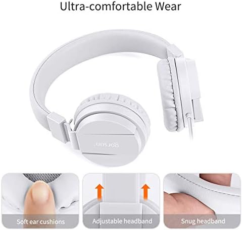 Gorsun Pink Adjustable Kids Headphones – Lightweight Stereo Earphones for Toddlers, Customizable Fit for Growing Ears, Durable Design for Learning & Play, Ideal for All Devices, Protect Hearing with Volume Limiting Features