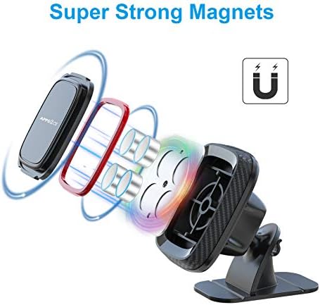 Dual Pack Magnetic Car Phone Holder – APPS2 Super Strong Adhesive Dashboard Mount for i Phone & Samsung – Ultimate Stability & Seamless Connectivity for Safe Driving – Effortless Installation & Enhanced Compatibility for All Smartphones – Designed for Modern Drivers