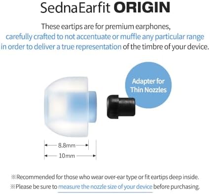 AZLA Sedna Earfit Origin (ML) – Premium Medical-Grade Silicone Earbud Tips for Superior Noise Isolation and Comfort – Ideal for All Wired and Noise-Canceling Headphones and Earbuds, Enhance Your Audio Experience with Optimal Fit and Durability