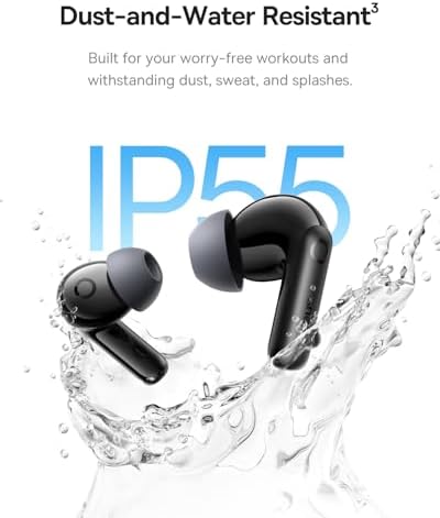 Baseus Bass BP1 Pro Noise Cancelling Wireless Earbuds – Immersive Hi-Res Audio with LDAC, 55-Hour Playtime, and 6-Mic AI Call Clarity – Waterproof IP55 for All-Weather Use, Next-Gen Bluetooth 6.0 for Seamless Connectivity – Elevate Your Listening Experience Instantly