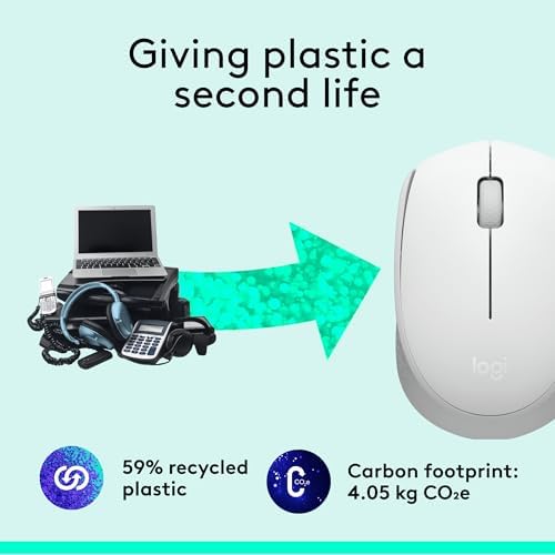 Logitech M170 Wireless Mouse – Ultra-Responsive Optical Tracking, Ambidextrous Design for All Users, 2.4 GHz USB Mini Receiver, 12-Month Battery Life, Perfect for PC, Mac & Laptop – Elevate Your Productivity with Seamless Wireless Freedom