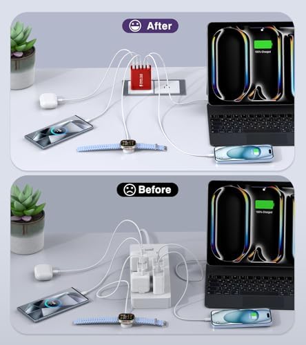 Efficient 50 W Dual USB-C Wall Charger Duo – Rapid Multi-Device Power Adapter for i Phone 16/15/14/13/12, i Pads, and Android Smartphones – Compact Fast Charging Solution for On-the-Go Professionals