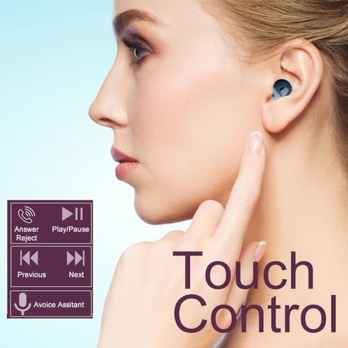 Invisible Mini Bluetooth Earbuds for Small Ears – Ultra-Compact Wireless Earphones with Noise Isolation for Professionals – Fast Charging & Universal Device Compatibility – Ideal for Discreet Audio Enjoyment on the Go