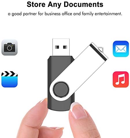 Vibrant 64 GB USB Flash Drive Pack – 5 Colorful Metal Swivel Thumb Drives with LED Indicator & Lanyards for Easy Portability – Ideal for Students & Professionals Seeking Reliable Data Storage Solutions