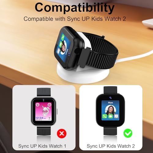 Rapid Charge Portable Dock for T-Mobile SYNC UP Kids Watch 2 – 5 ft Versatile Cable & Sleek White Adapter for Home, Office, and Travel – Essential Smartwatch Charger for Active Parents with Enhanced Compatibility and Durability