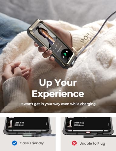 Optimize your charging setup with the AINOPE 240 W USB C to USB C Cable, a 6-foot powerhouse engineered for ultimate speed and flexibility. Featuring a right-angle connector, this fast charging cable is perfect for gaming or multitasking without the clutter of tangled cords. Compatible with the latest devices, including i Phone 16 Pro Max, i Phone 15, Mac Book Air/Pro, i Pad Pro, Samsung Galaxy, and Pixel, it delivers an impressive 240 W power output for rapid charging. The dual-pack offers exceptional value, ensuring you have a reliable charging solution wherever you go. Built with premium materials for durability, the sleek grey and blue design enhances your tech aesthetic while providing long-lasting performance. Elevate your device charging experience with this versatile cable, designed for both home and office use, while ensuring seamless connectivity across all your electronics.