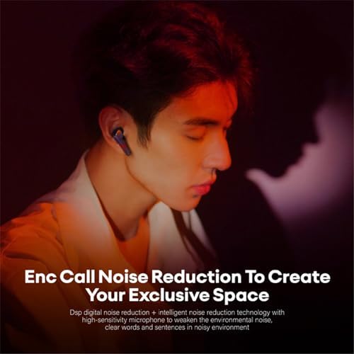 Sabbat M200 Bluetooth 5.3 Wireless Earbuds – Immersive Heavy Bass with Noise Cancellation, High-Fidelity Sound for Audiophiles – Ergonomic Fit, Quick Charge, Long-Lasting Battery, Universal Device Compatibility for All Music Lovers