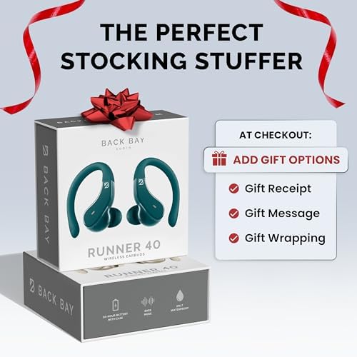 Back Bay Audio Runner’s Wireless Earbuds – Cutting-Edge Bluetooth Sports Headphones with Immersive Deep Bass, Ergonomic Comfort, and IPX7 Waterproofing for Dynamic Athletes – Ideal for Running, Gym Sessions, and Intense Workouts – 2025 Model Featuring Enhanced Connectivity and Up to 8 Hours of Continuous Playtime