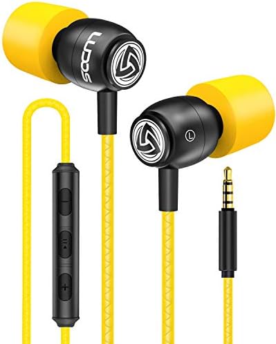 LUDOS Clamor Wired Earbuds – Premium Noise-Isolating In-Ear Headphones with Memory Foam Tips, Built-in Microphone, 5-Year Warranty – Perfect for i Phone and Samsung Users, Ideal for Students and Small Ears in Stylish Pink – Ultimate Sound Quality and Comfort for Everyday Use