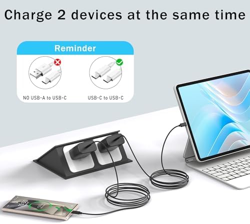 45 W Super Fast USB-C PD 3.0 Charger with 6 FT Cable – Ultimate Compatibility for Samsung Galaxy Devices – High-Speed Charging Solution for S25/S24/S23/S22/S21/S20 – Enhanced Safety Features and Lightweight Design for On-the-Go Charging – Dual Pack for Maximum Convenience