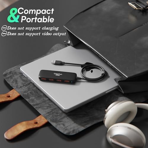 Revolutionize Your Connectivity with the Qeefun 4-Port USB 3.0 Hub – High-Speed 5 Gbps Data Transfer, Individual LED Power Switches, and 2 ft Extension Cable for Ultimate Flexibility – Perfect USB Splitter for Laptops, PCs, i Macs, and More! Enhance Your Workspace Efficiency and Control Multiple Devices Effortlessly!