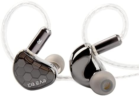 KBEAR Xuan Wu Professional In-Ear Monitor Headphones with 8 mm Dynamic Driver – Superior Sound Clarity for Musicians & Audiophiles, Detachable 0.78 mm 2 Pin OFC Silver-Plated Cable (Gun with Mic) – Lightweight, Ergonomic Design for All-Day Comfort and Enhanced Communication