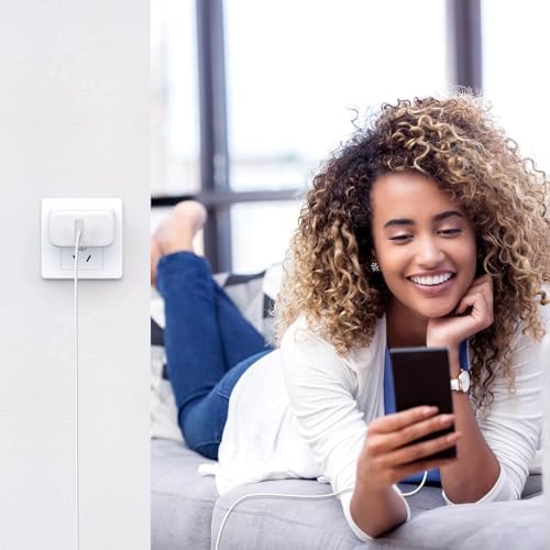 High-Efficiency 45 W USB-C Charger for i Phone 16 Pro Max – Rapid Charging Block with 6.6 FT Type C Cable, Universal Compatibility with i Pad and Galaxy Devices, Sleek Portable Design for On-the-Go Power Solutions