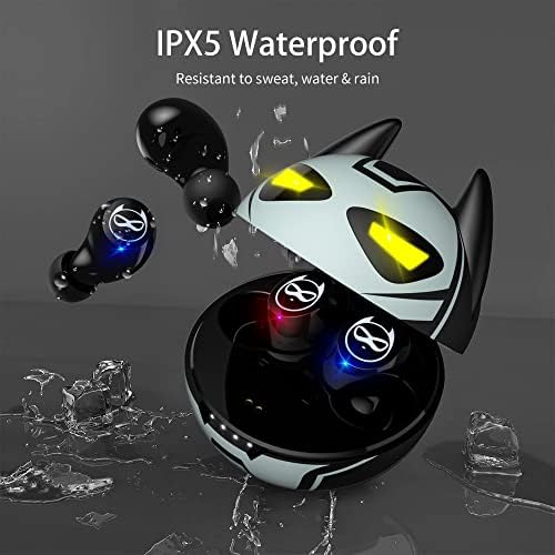 Adorable Panda-Themed Kids Wireless Earbuds – Bluetooth 5.0 with 36 Hours Playtime & IPX6 Waterproof for Active Lifestyles – 3 D Stereo Sound & Built-in Mic for Hands-Free Calling – Perfect for Children and Adults