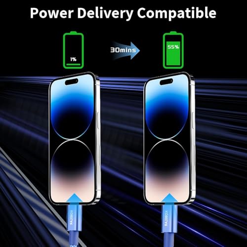 High-Performance USB C to C Cable 5 Pack – 3.3 ft Fast Charging Solution (60 W, 3 A) for i Phone 16, Samsung S24/S23, Mac Book, i Pad, Switch & Steam Deck – Durable, Tangle-Free Design for Enhanced Compatibility & Maximum Efficiency