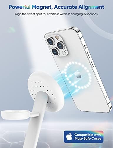 Ultimate 3-in-1 Mag-Safe Charging Station for Apple Devices – Rapid Wireless Charger for i Phone 16/15/14/13/12, Apple Watch Series 10-2 SE & Air Pods Pro/4/3/2 – Modern Design for Enhanced Charging Efficiency Transform your charging routine with our advanced 3-in-1 Mag-Safe Charging Station, expertly designed to provide rapid power for your i Phone, Apple Watch, and Air Pods. Featuring high-speed wireless technology, this sleek charging hub eliminates clutter while enhancing your workspace’s aesthetics. Benefit from innovative magnetic alignment that guarantees secure device placement and stability during charging sessions. Constructed from premium, durable materials, this versatile charger not only optimizes performance but also seamlessly complements your home or office decor. Ideal for busy professionals, tech enthusiasts, and anyone looking for a streamlined charging solution, this multifunctional station combines efficiency, style, and convenience in one powerful package. Say farewell to tangled cables and elevate your charging setup to new heights with this all-inclusive charging solution that meets the demands of modern lifestyles.