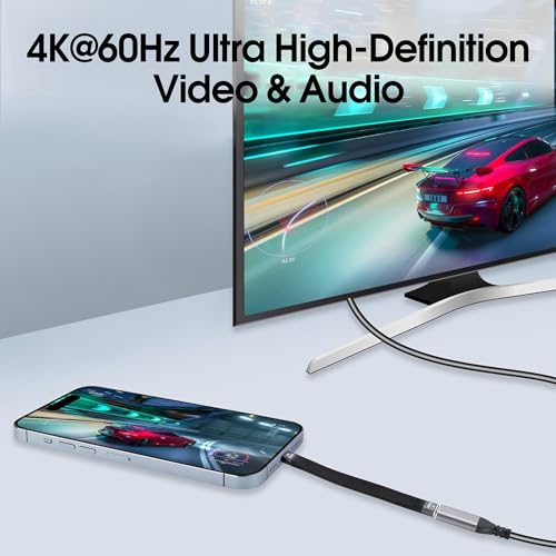 Ultra-Fast 8.5-Inch USB C Cable – Thunderbolt 4 Type-C C to C with 40 Gbps Data Transfer & 240 W PD Fast Charging – 8 K@60 Hz Video Output Compatible with i Phone 16 Pro Max, Mac Books & External SSDs – Perfect for Travel & Efficient Workspaces