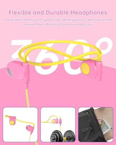 Kid-Friendly Open Ear Headphones – Vibrant Purple Lightweight Design for School and Outdoor Fun – Safe Air Conduction Technology with 3.5 mm Jack – Ultimate Comfort and Hearing Protection for Young Explorers