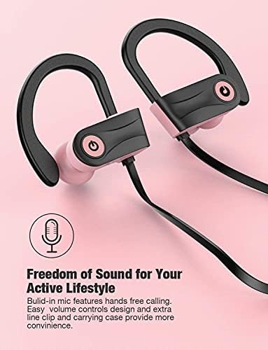 Otium Wireless Bluetooth Earbuds – IPX7 Waterproof Sports Headphones with 15-Hour Playtime for Gym & Running – Superior Sound Isolation & Ergonomic Comfort for Active Lifestyles – Seamless Device Compatibility – Black