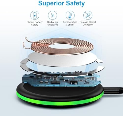 15 W High-Speed Android Wireless Charging Pad with QC Adapter for Google Pixel 9, Samsung Galaxy S25 Series, and Motorola Devices – Anti-Slip Design and Universal Compatibility for Effortless Charging Experience Experience the convenience of rapid wireless charging with our 15 W Android Wireless Charger, engineered for optimal performance with Google Pixel 9, Samsung Galaxy S25 Ultra, and a range of Motorola devices. This charging pad features an anti-slip surface and base, ensuring stability during charging, even with incoming notifications. Equipped with a QC3.0 power adapter, it supports multiple charging modes (5 W, 7.5 W, 10 W, and 15 W) for versatile compatibility, making it ideal for i Phone 16 and other smartphones. Safety is paramount; our charger includes overheating protection, foreign object detection, and short circuit prevention. The case-friendly design accommodates cases up to 5 mm thick, while the intelligent LED indicator provides real-time charging status. Lightweight and space-saving, this charging solution is perfect for home or office use. Included in the package are a 15 W wireless charging pad, QC3.0 adapter, and a 3 ft USB-C cable, backed by a 12-month warranty for peace of mind. Elevate your charging experience today!